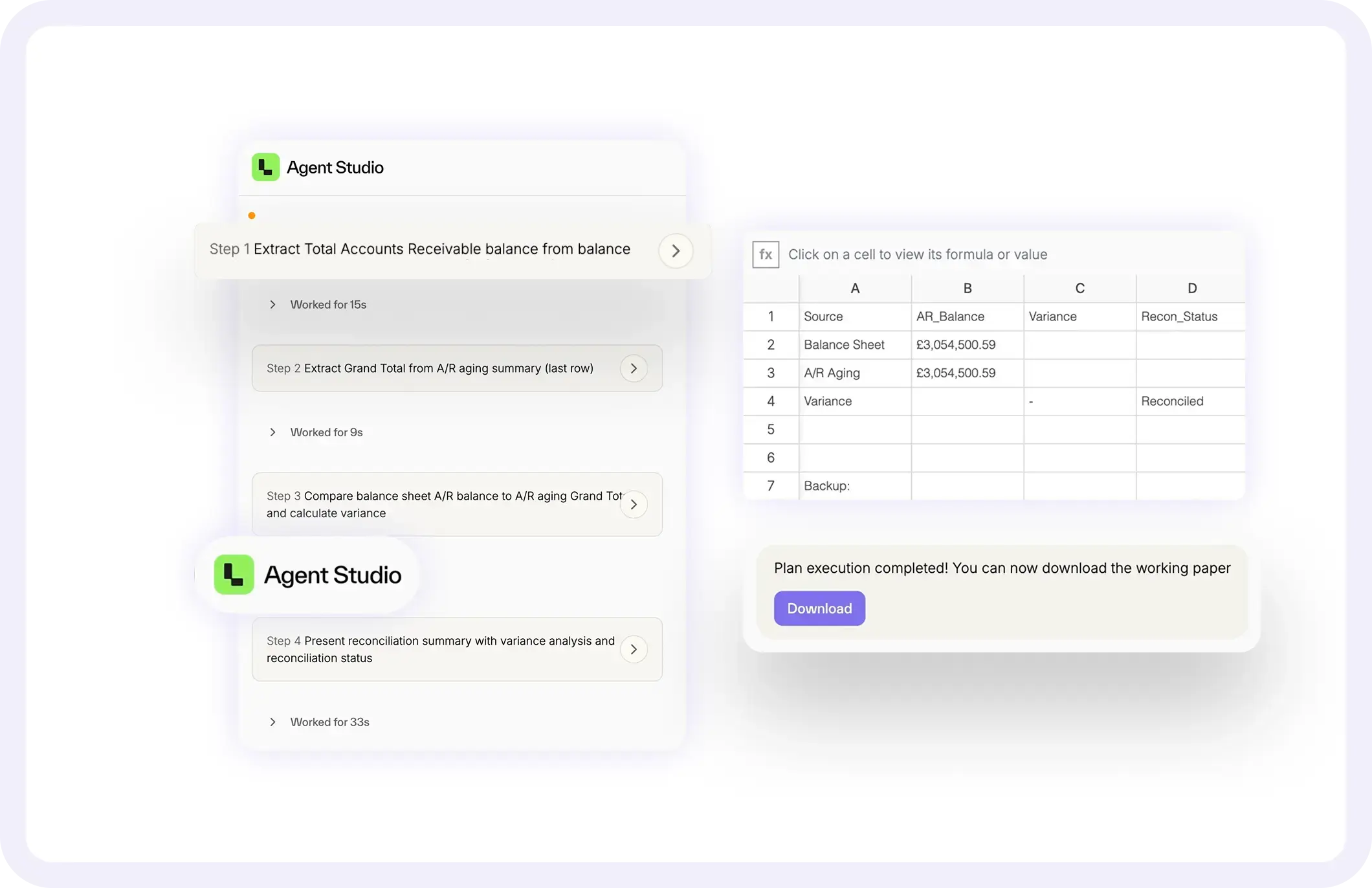 Subledger reconciliations