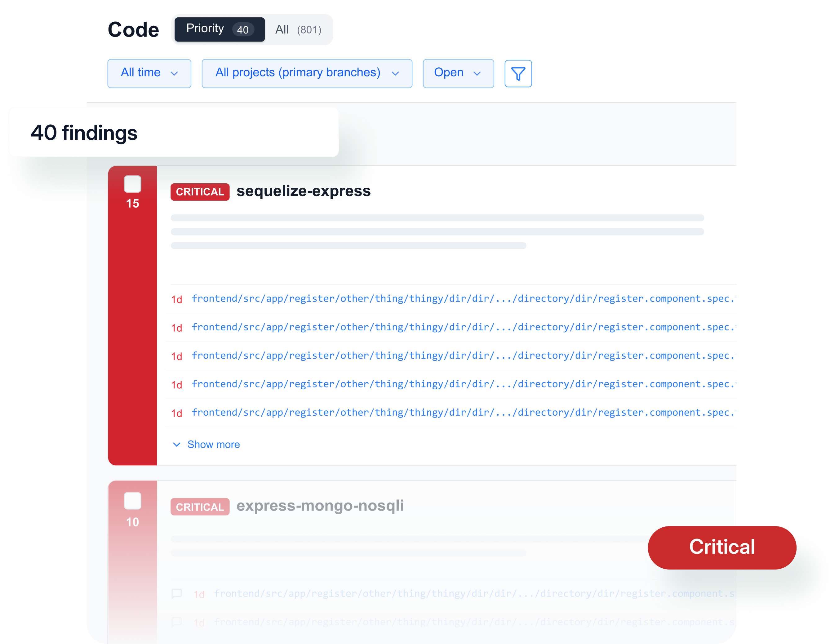 Auto-triage findings