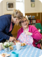 Carer serving client