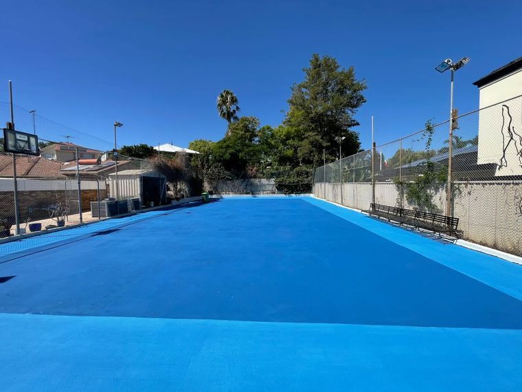 Blue StreetBond coated sports court