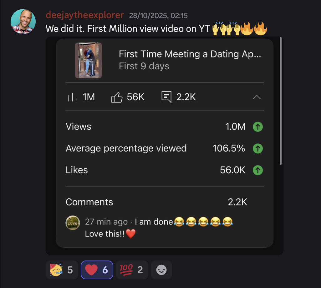 DeeJay in the Viral Video Club Discord