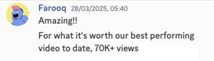 Farooq in the Viral Video Club Discord