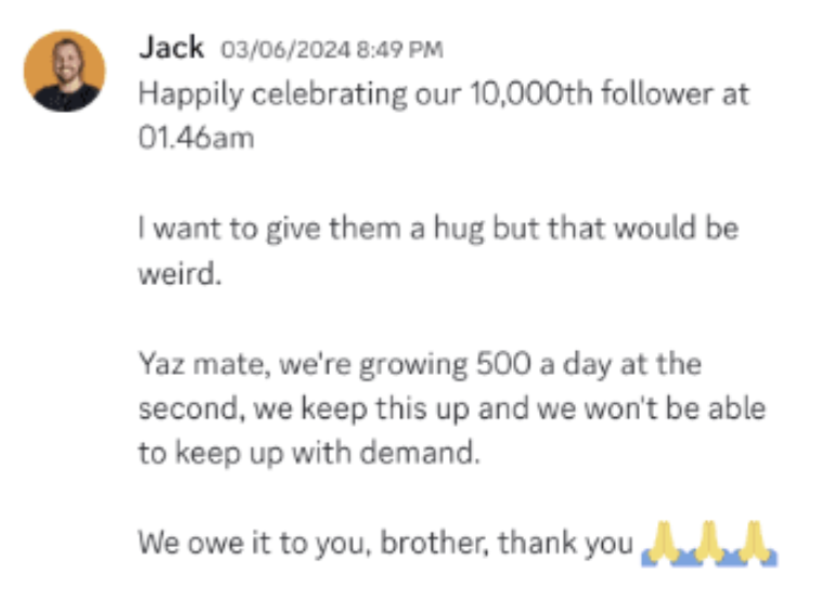 Jack in the Viral Video Club Discord