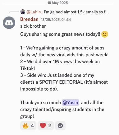 Brendan in the Viral Video Club Discord