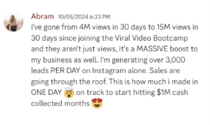 Abram in the Viral Video Club Discord
