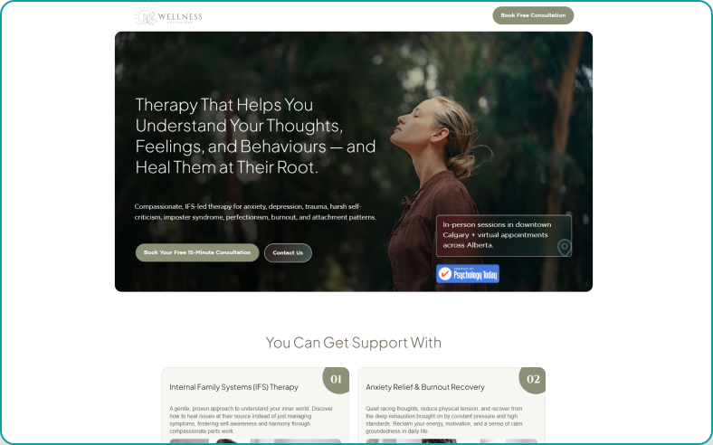 Landing page example 6