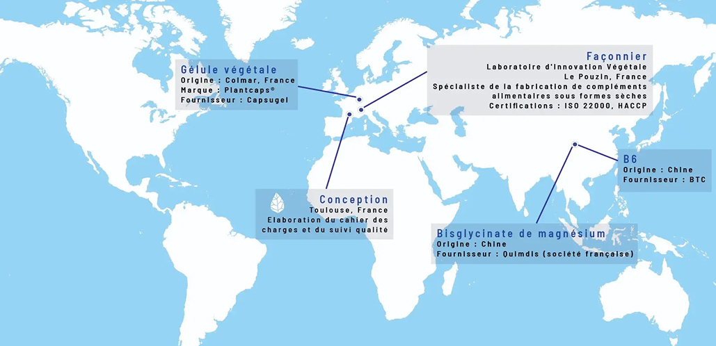 Traçabilité Magnésium, Taurine & B6