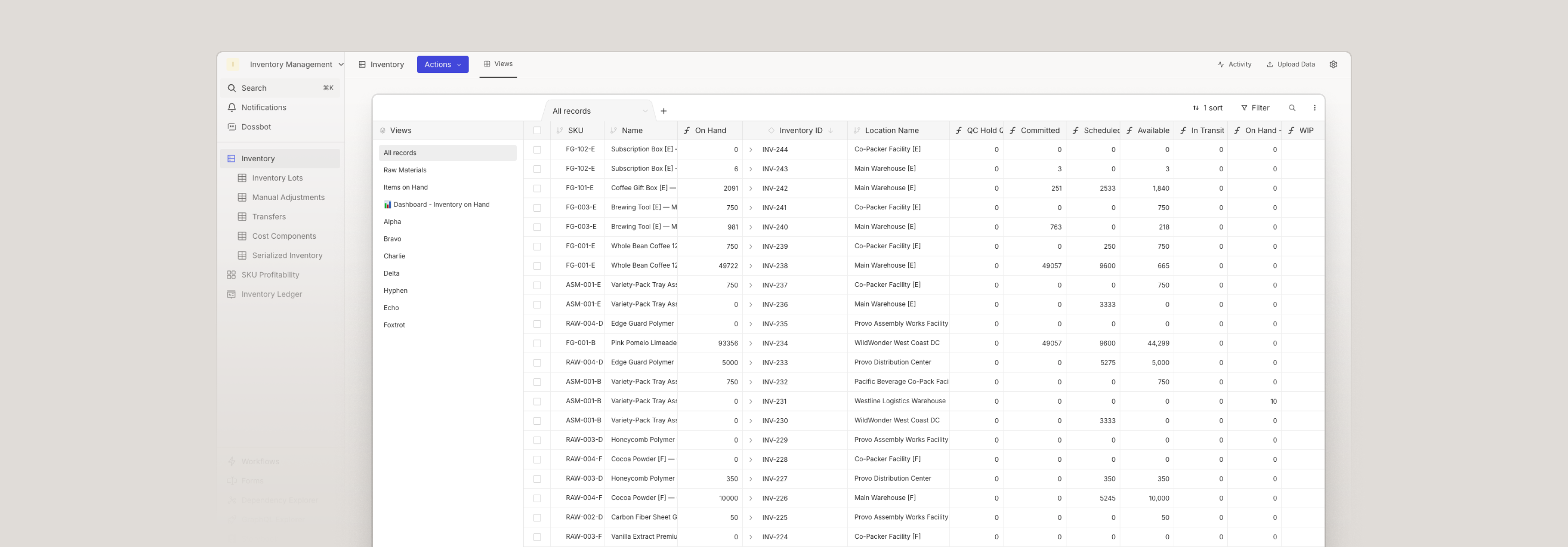 Track inventory everywhere