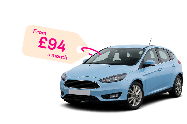 Blue Ford Focus from £94 a month
