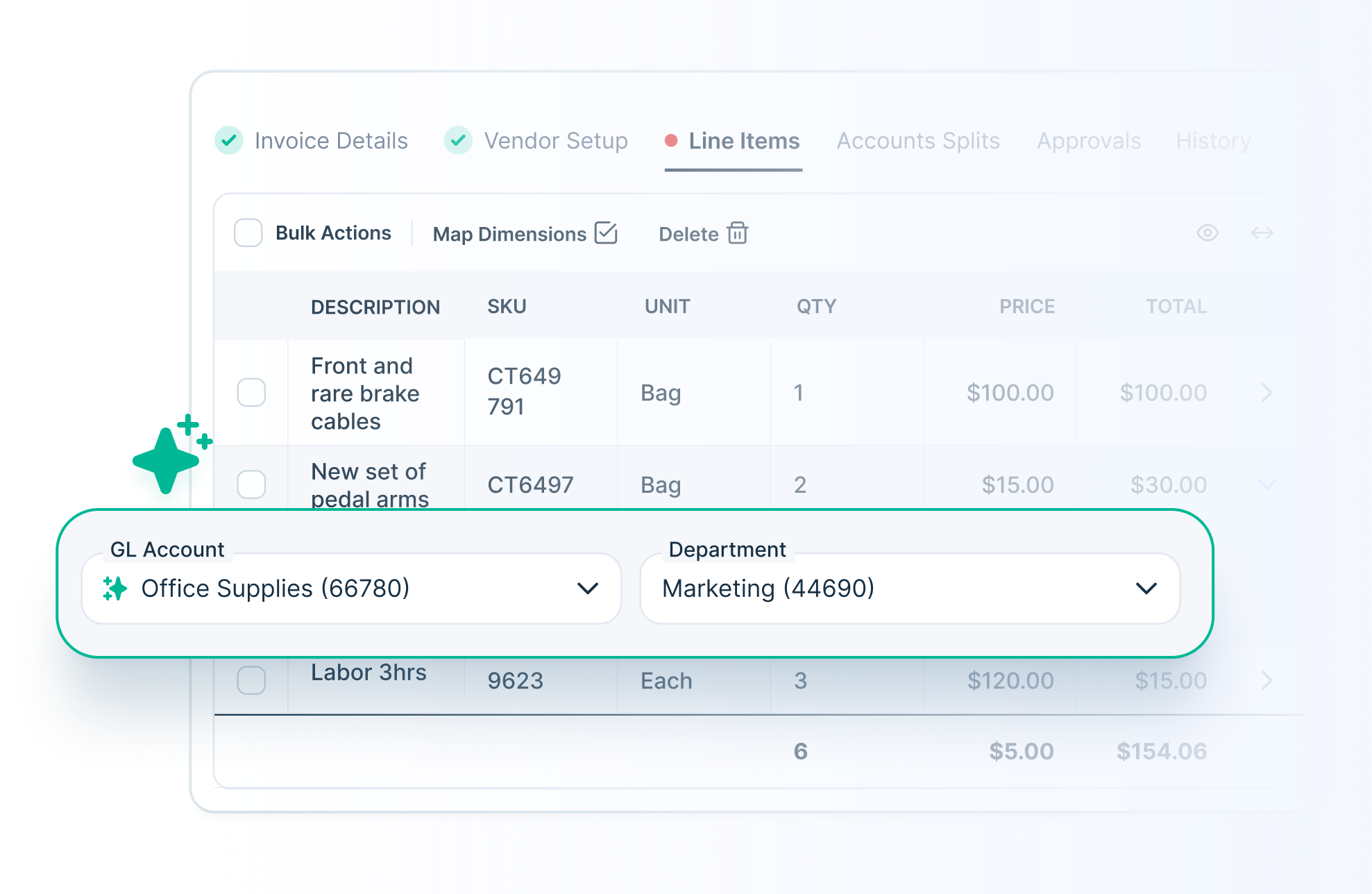 Detailed GL Coding